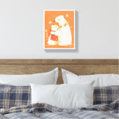 Toile Winter Polar Bear Mom & Baby Cozy Nordic Canvas (Insitu(Chambre))