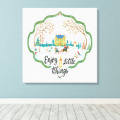 Toile Winter Scene Art  Cozy Snow Landscape Canvas Print (Insitu (Plancher de Bois))