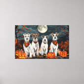 Toile Wirefox Terrier Halloween Éffrayant (Recto)