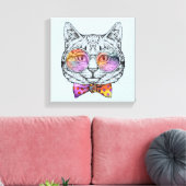 Toile Wise Kitty Kat (Insitu(Salon))