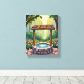 Toile Wishing Well Magical Floral Forest (Insitu (Plancher de Bois))
