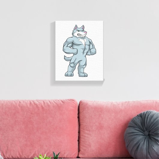 Toile Wolf comme Bodybuilder extrême (Insitu(Salon))