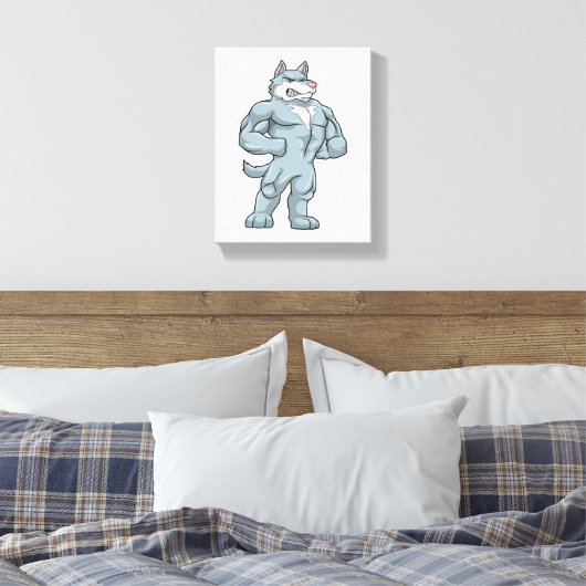 Toile Wolf comme Bodybuilder extrême (Insitu(Chambre))
