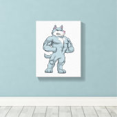 Toile Wolf comme Bodybuilder extrême (Insitu (Plancher de Bois))