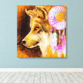 Toile Wolf et Dreamcatcher (Insitu (Plancher de Bois))