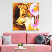 Toile Wolf et Dreamcatcher (Insitu(Salon))