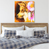 Toile Wolf et Dreamcatcher (Insitu(Chambre))