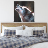 Toile Wolf Howling Loup solitaire (Insitu(Chambre))
