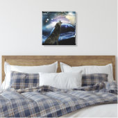 Toile Wolf hurle sur la lune (Insitu(Chambre))