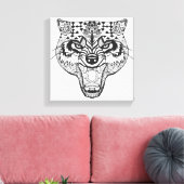 Toile Wolf inspiré par Zentangle (Insitu(Salon))