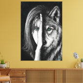 Toile Wolf Woman - Emotion Canvas Imprimer - Peinture Ar (Insitu(Salon))