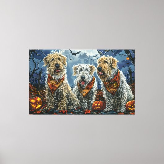 Toile Wolfhound Halloween Éffrayant (Recto)