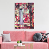 Toile Woman in front of large illuminated window (Insitu(Salon))