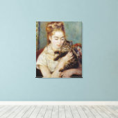 Toile <Woman with a Cat>par Pierre-Auguste Renoir (Insitu (Plancher de Bois))
