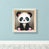 Toile Wonder Wall Art Panda Cuddle Buddy (Insitu (Plancher de Bois))
