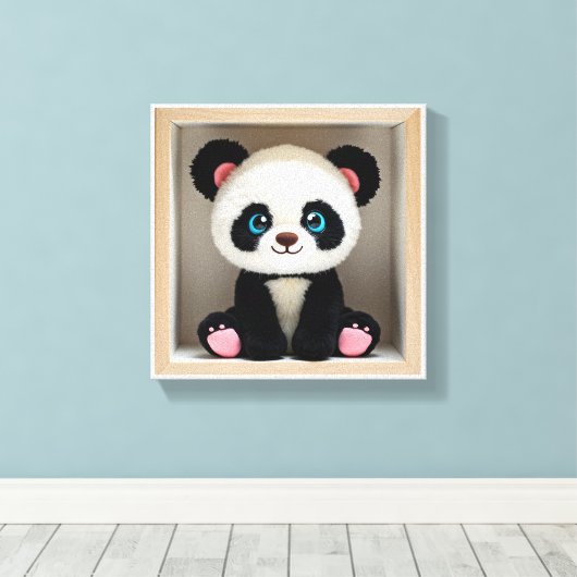 Toile Wonder Wall Art Panda Cuddle Buddy (Insitu (Plancher de Bois))