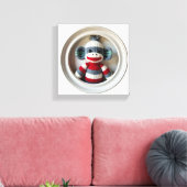 Toile Wonder Wall Art Stried Sock Monkey Délice (Insitu(Salon))