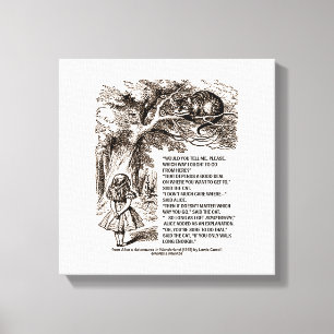 Toile Wonderland De quel côté dois-je aller Citation