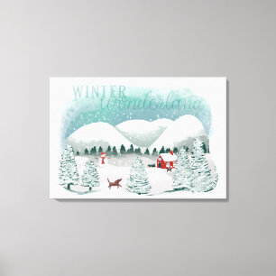 Toile Wonderland d'hiver Pittoresque