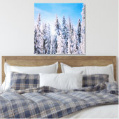 Toile Wonderland Pine Trees en Neige (Insitu(Chambre))