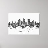 Toile Worcester Massachusetts Skyline BW (Recto)
