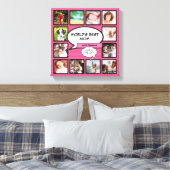 Toile World Best Mom Fun Comic Book Pink Photo (Insitu(Chambre))