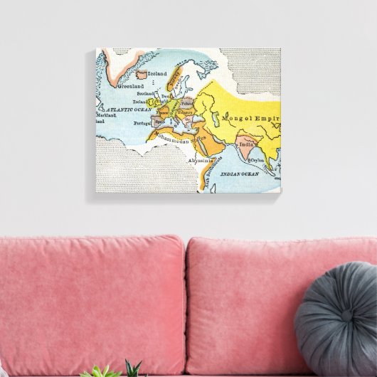 Toile WORLD MAP, c1300. (Insitu(Salon))