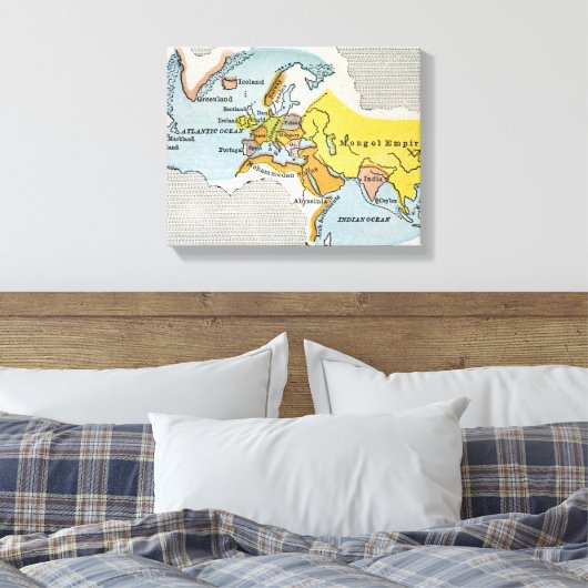 Toile WORLD MAP, c1300. (Insitu(Chambre))