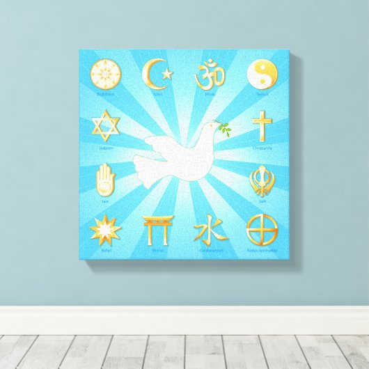 Toile World of Peace Canvas Art (Insitu (Plancher de Bois))