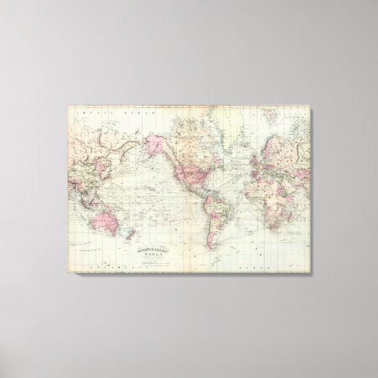 Toile World, projection de Mercator 2 (Recto)