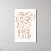 Toile World Word African Elephant Canvas Print (Recto)