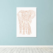 Toile World Word African Elephant Canvas Print (Insitu (Plancher de Bois))