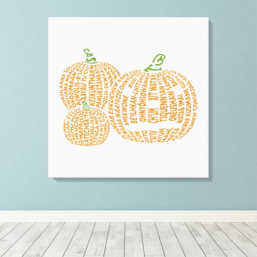 Toile World Word Citrouille Impression (Insitu (Plancher de Bois))