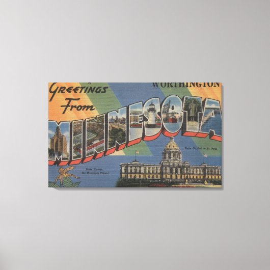 Toile Worthington, Minnesota - Scènes de grandes lettres (Recto)