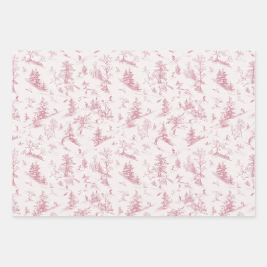 Toile Wrapping Paper Modern Classic Ski vignet (Voorkant 3)