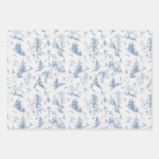 Toile Wrapping Paper Modern Classic Ski vignet (Voorkant)