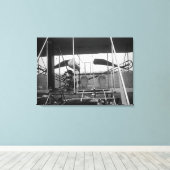 Toile Wright Brothers Plane avec Pilot et (Insitu (Plancher de Bois))