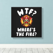 Toile WTF Où est le pompier ? (Insitu (Plancher de Bois))