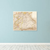 Toile Wurttemberg, Bayern Atlas Carte de l'Allemagne (Insitu (Plancher de Bois))