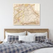 Toile Wurttemberg, Bayern Atlas Carte de l'Allemagne (Insitu(Chambre))