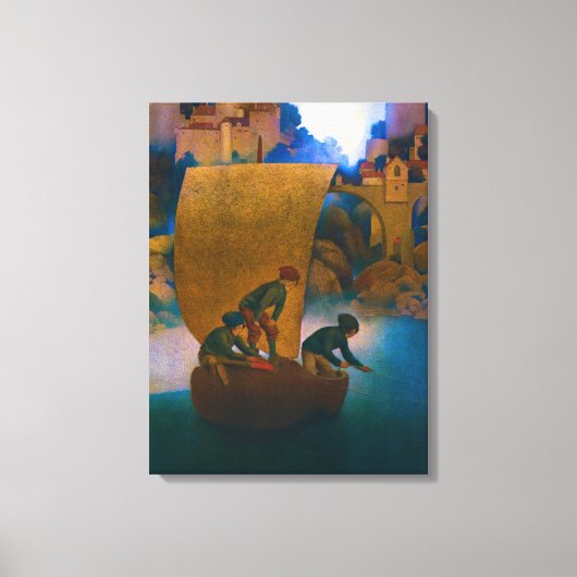 Toile Wynken, Blynken et Nod, 1905 par Maxfield Parrish (Recto)