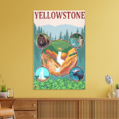 Toile WyomingYellowstone Collage (Insitu(Salon))