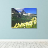 Toile Xerophyllum de Logan Pass dans le parc national de (Insitu (Plancher de Bois))