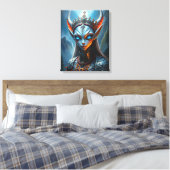Toile Xylanthia l'Oracle cornu - Fantastique épique elfi (Insitu(Chambre))