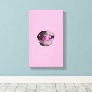 Toile Y2K Lips Portrait – Glossy Aesthetic Pop Art Print