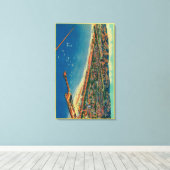 Toile Yacht Harbour, The Palisades et Père Noël Monica (Insitu (Plancher de Bois))