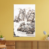 Toile Yangze Rivière avec Cascade (Insitu(Salon))