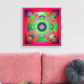 Toile YANTRA - grande roue - vert rose (Insitu(Salon))
