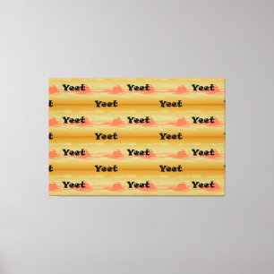 Toile Yeet Texte Noir Vintage Sunset Yeeted Phrase Viral