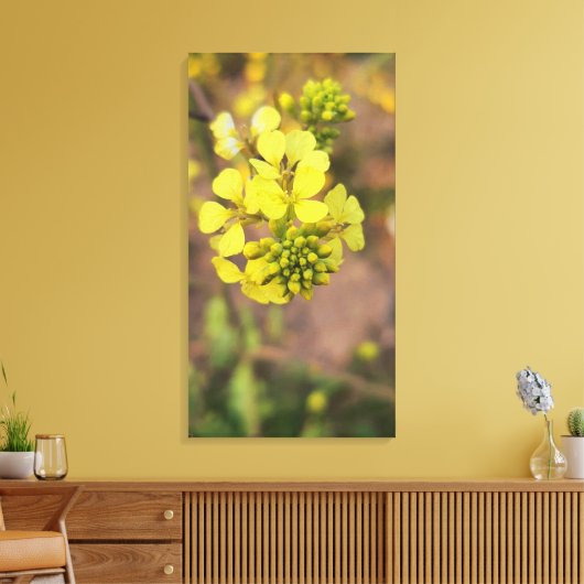 Toile yellow tiny flower spring flora collection (Insitu(Salon))